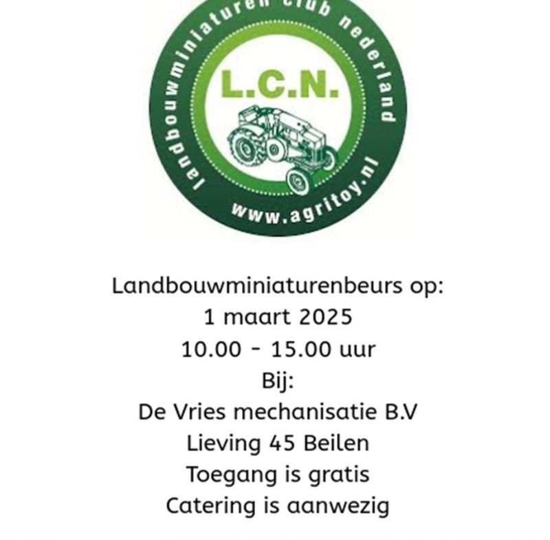 Landbouwminiaturenbeurs de Vries - Beilen